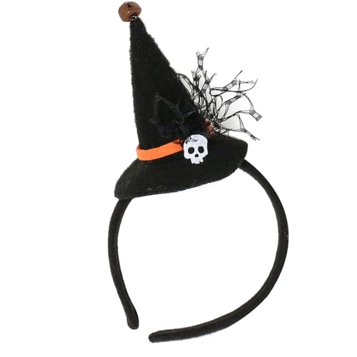 TEMOOUES Freundlicher Stoff-Hexen-Kopfschmuck für Cosplay, Kostüm, Event, Geburtstag, Feiern, bequemes Hexen-Stirnband, Erwachsenen-Halloween-Haarschmuck von TEMOOUES