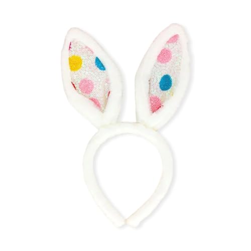 TEMOOUES Oster-Plüsch-Hasenohren-Haarband, weiches Tierohr-Haarband für Frauen und Mädchen, Kaninchen, für Cosplay, Halloween, Alltag, Unisex, Geschenk von TEMOOUES