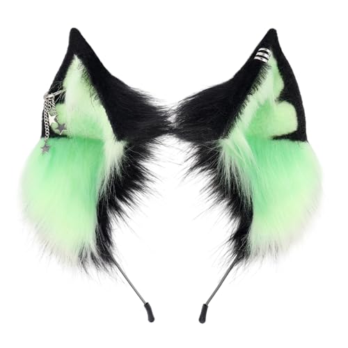 TEMOOUES Plüsch-Cosplay-Haarband mit realistischen Tierohren, 4 Farben, Kunstfell-Haar-Accessoire für Erwachsene und Kinder, Plüsch-Katzenohren, Haar-Accessoire von TEMOOUES