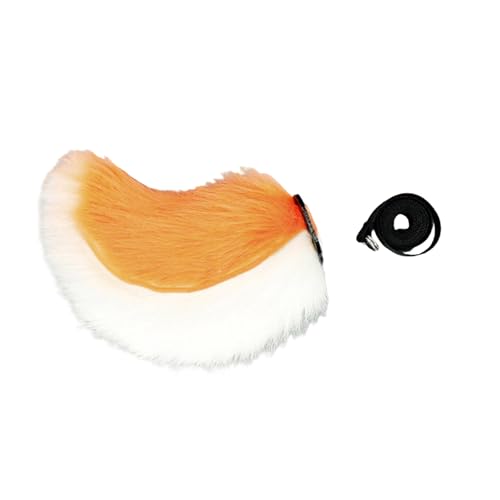 TEMOOUES Rentiergeweih Stirnband Kunstpelze Schwanz Hirschgeweih Haarband Hasen Kostüm Hasenschwanz Halloween Cosplay Kostüm von TEMOOUES