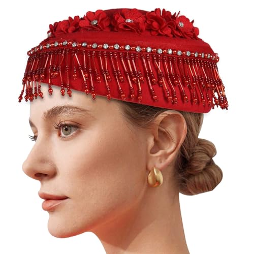 TEMOOUES Stewardess Hut Air Stewardess Halloween Kostüm für Maskeraden Party Rollenspiel Strass Blume Dress Up Mottoparty TEMOOUES Stewardess Hut Air Stewardess Halloween Kostüm für Maskeraden Party Rollenspiel Strass Blume Dress Up Mottoparty von TEMOOUES