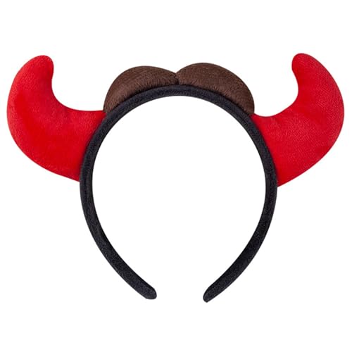 TEMOOUES Wiederverwendbare Horn-Kopfbedeckung für Make-up, Event, atmungsaktiv, Halloween-Accessoire, sicheres Erwachsenenkostüm, Halloween-Kostüm, Kopfbedeckung von TEMOOUES