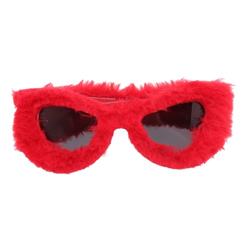 TEMPNAP 1 Paar Plüschbrille Kostümgläser lustige Partybrille geformt Rave verrückt albern Requisiten für Fotokabinen mit Brille Party-Requisite sonnenbrille damen Stk rot TEMPNAP 1 Paar Plüschbrille Kostümgläser lustige Partybrille geformt Rave verrückt albern Requisiten für Fotokabinen mit Brille Party-Requisite sonnenbrille damen Stk rot von TEMPNAP