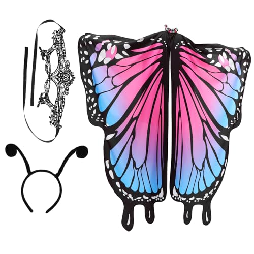 TEMPNAP 1 Satz Schmetterlings-Umhang Erwachsene schmetterling dekorationen Halloween Kap Schmetterlingsumhang für die Party Schmetterlingsflügel anziehen Polyester von TEMPNAP