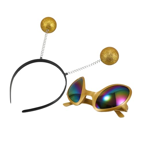 TEMPNAP 1 Satz Sonnenbrille Set mit Haarreif Teiliges Kostümzubehör für Partys Halloween und Cosplay Kreative und Auffällige Designs Langlebig und Sicher von TEMPNAP