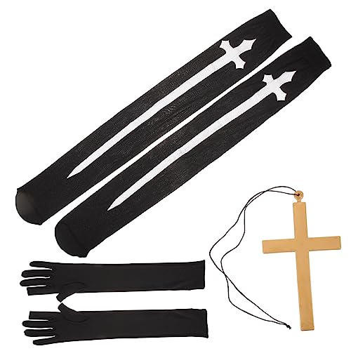 TEMPNAP 1 Set Karneval Nonnen Set Mütze Superheld Zombie Priester Kostüm Nonnenkostüm Damen Socken Winter Leggings Für Strass Trachtenkostüme Damen Blutiges Kostüm Spitze Nonnen TEMPNAP 1 Set Karneval Nonnen Set Mütze Superheld Zombie Priester Kostüm Nonnenkostüm Damen Socken Winter Leggings Für Strass Trachtenkostüme Damen Blutiges Kostüm Spitze Nonnen von TEMPNAP