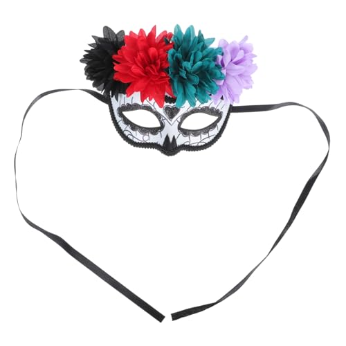 TEMPNAP 1 Stück Blumenmaske Dekorationen Blumen-Maskerade-Masken Leistungsrequisitenmasken Maskerade halbes Gesicht Retro- Festivalpartymaske Maskerademaske Plastik von TEMPNAP