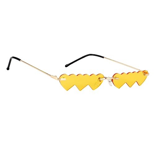 TEMPNAP 1 Stück Kleine Rahmen Sonnenbrille schnapsgläser Auffällige Sonnenbrille Langlebige Brille Party Sonnenbrille Herzform Sonnenbrille Retro-Brille Kieselgel Yellow TEMPNAP 1 Stück Kleine Rahmen Sonnenbrille schnapsgläser Auffällige Sonnenbrille Langlebige Brille Party Sonnenbrille Herzform Sonnenbrille Retro-Brille Kieselgel Yellow von TEMPNAP