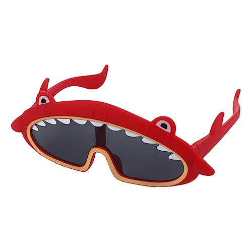 TEMPNAP 1 Stück Party Prank Fotorequisiten Tierform Shark Eyeglasses Lustige Brille für Jungen Wiederverwendbar Leicht Langlebig für Weihnachtsfeiern Festlichkeiten von TEMPNAP