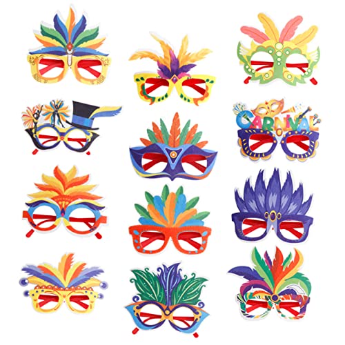 TEMPNAP 12stücke Teiliges Karneval Brillen Rahmen Lustige Kostümbrille Für Feste Partys Und Alltagskleidung Robuste Und Leichte Kunststoffbrille Mit Buntem Design Für Besonderen TEMPNAP 12stücke Teiliges Karneval Brillen Rahmen Lustige Kostümbrille Für Feste Partys Und Alltagskleidung Robuste Und Leichte Kunststoffbrille Mit Buntem Design Für Besonderen von TEMPNAP