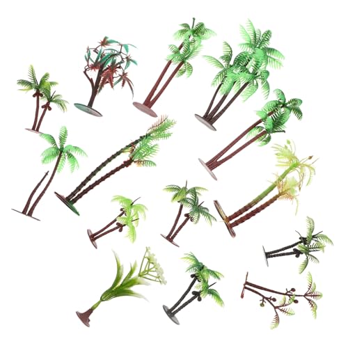 TEMPNAP 14st Modellbaum Diorama-Basis Kuchen Topper Bäume Mini-modellbäume Kokosnuss Szene Korbeinlagen Außen Im Freien Dioramenbedarf Kleine Baumspitze Tropisch Plastik Green TEMPNAP 14st Modellbaum Diorama-Basis Kuchen Topper Bäume Mini-modellbäume Kokosnuss Szene Korbeinlagen Außen Im Freien Dioramenbedarf Kleine Baumspitze Tropisch Plastik Green von TEMPNAP