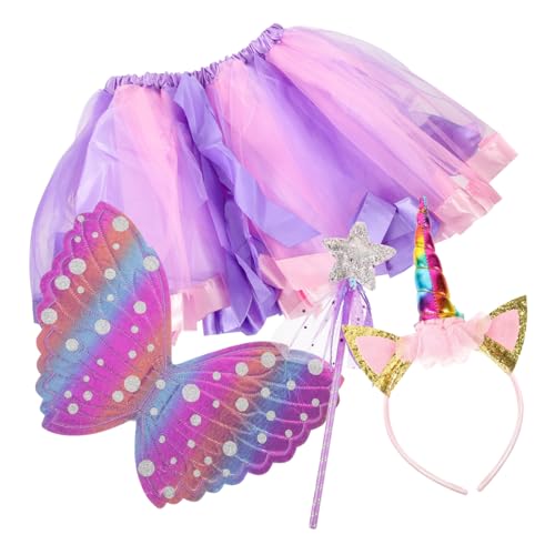 TEMPNAP 1Satz Cosplay Kostümset mit Engelsflügeln Tüllrock Zauberstab für Karneval Halloween Kostümpartys Farbenfrohes Feenoutfit für Kreative Fotos Unvergessliche TEMPNAP 1Satz Cosplay Kostümset mit Engelsflügeln Tüllrock Zauberstab für Karneval Halloween Kostümpartys Farbenfrohes Feenoutfit für Kreative Fotos Unvergessliche von TEMPNAP
