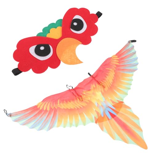 TEMPNAP 1Satz Papageienflügel Kostümset für Vogelmaske Verkleidung für Halloween Fasching Partys Papageienzubehör für Kreative Fotografie TEMPNAP 1Satz Papageienflügel Kostümset für Vogelmaske Verkleidung für Halloween Fasching Partys Papageienzubehör für Kreative Fotografie von TEMPNAP