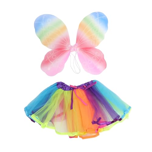 TEMPNAP 1Satz Schmetterlingskostüm für Regenbogen Mesh Rock Fasching Ballett Partys Aufführungen Kostümzubehör für Teiliges TEMPNAP 1Satz Schmetterlingskostüm für Regenbogen Mesh Rock Fasching Ballett Partys Aufführungen Kostümzubehör für Teiliges von TEMPNAP