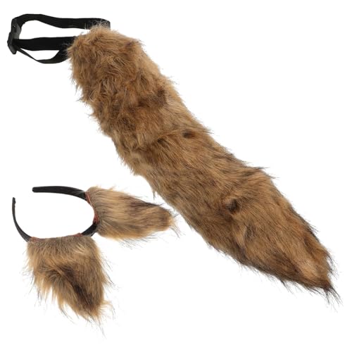 TEMPNAP 1satz Cosplay Fuchs Ohren Und Realistische Tieraccessoires Für Halloween Und Kostümpartys Flauschiger Kopfschmuck Und Dekoration Für Festivals von TEMPNAP