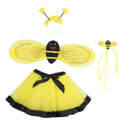TEMPNAP 1set Festival Bienenflügel Kostüm Kids Mesh Rock Party Cosplay Gelb TEMPNAP 1set Festival Bienenflügel Kostüm Kids Mesh Rock Party Cosplay Gelb von TEMPNAP