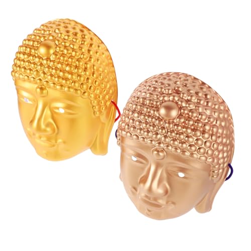 TEMPNAP 2 Stück Buddha-kopfmaske Volle Maskerade-maske Lustige Kopfbedeckung Maskerademaske Für Männer Plastik TEMPNAP 2 Stück Buddha-kopfmaske Volle Maskerade-maske Lustige Kopfbedeckung Maskerademaske Für Männer Plastik von TEMPNAP