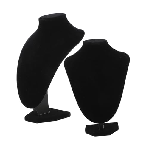 TEMPNAP 2 Stück Halskette Büste Display 3d Schmuck Kette Organizer Schaufensterpuppe Modell Display Ständer Armband Display Halter Schwarzer Samt Schmuckständer Für Schmuckvitrinen TEMPNAP 2 Stück Halskette Büste Display 3d Schmuck Kette Organizer Schaufensterpuppe Modell Display Ständer Armband Display Halter Schwarzer Samt Schmuckständer Für Schmuckvitrinen von TEMPNAP