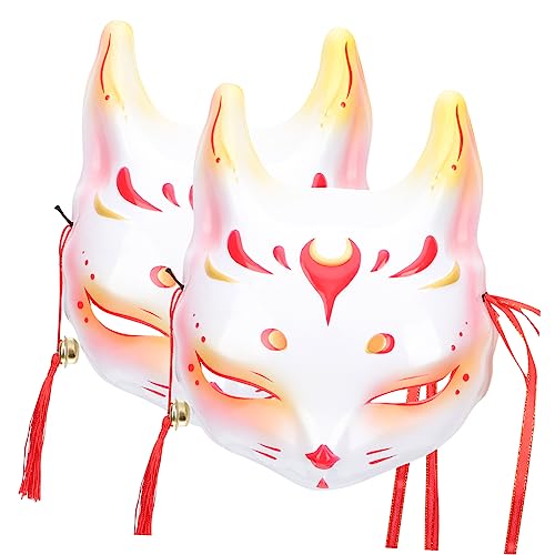 TEMPNAP 2 Stück Kleine Fuchsmaske Halloween Masken Damen Cosplay-party-maske Japanische Fuchs-cosplay-maske Party Halbgesichtsmaske Halbmaske Maske Im Fuchs-stil Pvc Rot TEMPNAP 2 Stück Kleine Fuchsmaske Halloween Masken Damen Cosplay-party-maske Japanische Fuchs-cosplay-maske Party Halbgesichtsmaske Halbmaske Maske Im Fuchs-stil Pvc Rot von TEMPNAP