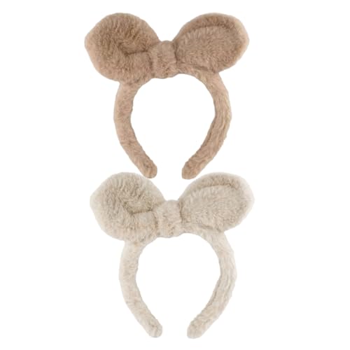 TEMPNAP 2 Stück Plüsch Haarband mit Kaninchenohren Wiederverwendbares Tragbares Stirnband für Cosplay Makeup und Tägliches Tragen Khaki TEMPNAP 2 Stück Plüsch Haarband mit Kaninchenohren Wiederverwendbares Tragbares Stirnband für Cosplay Makeup und Tägliches Tragen Khaki von TEMPNAP