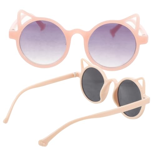 TEMPNAP 2Paare Sonnenbrillen mit Katzenohren Kreative Partybrillen für Jungen Sonnenbrille für Geburtstagsfeiern Fröhlichen Farben von TEMPNAP