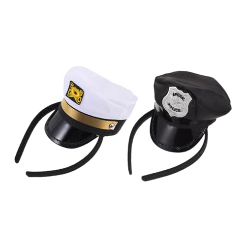 TEMPNAP 2Stücke Cosplay Kapitänsmützen Kreative Haarbänder für Partys Leichtes Hochwertiges Material für Halloween Kostümpartys TEMPNAP 2Stücke Cosplay Kapitänsmützen Kreative Haarbänder für Partys Leichtes Hochwertiges Material für Halloween Kostümpartys von TEMPNAP