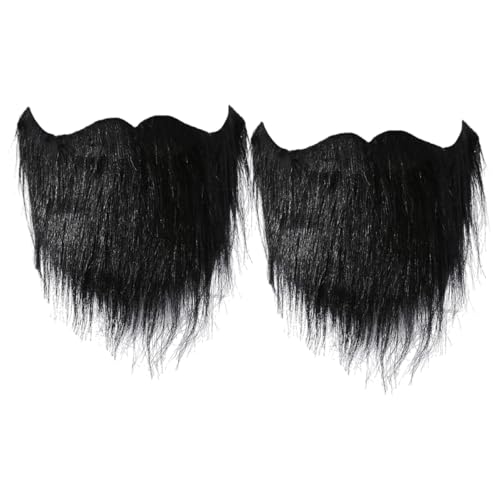 TEMPNAP 2pcs Halloween Party Gefälschter Bart Realistischer Schnurrbart Kein Kleb von TEMPNAP