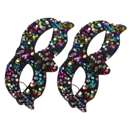 TEMPNAP 2pcs Mardi Gras Stirnbandmaske Mit Pailletten Maskerade -partys Maske Karnevalsfeierlichkeiten Halbgesicht Cover Für Frauen Und Kinder von TEMPNAP