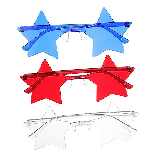 TEMPNAP 3 Stück Pentagramm-brille Festival Tag Der Unabhängigkeit Party Gläser Stern Sonnenbrille Kostümzubehör Zum Unabhängigkeitstag Von Pentagramm -brillen Erwachsene Geformt Stk TEMPNAP 3 Stück Pentagramm-brille Festival Tag Der Unabhängigkeit Party Gläser Stern Sonnenbrille Kostümzubehör Zum Unabhängigkeitstag Von Pentagramm -brillen Erwachsene Geformt Stk von TEMPNAP