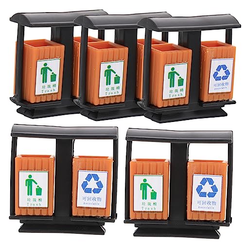TEMPNAP 5Stücke Mülleimer Pack Puppenhaus Zubehör Sandtischmaterial Realistische Mülltonnen für DIY Mini Landschaften Modellbau TEMPNAP 5Stücke Mülleimer Pack Puppenhaus Zubehör Sandtischmaterial Realistische Mülltonnen für DIY Mini Landschaften Modellbau von TEMPNAP