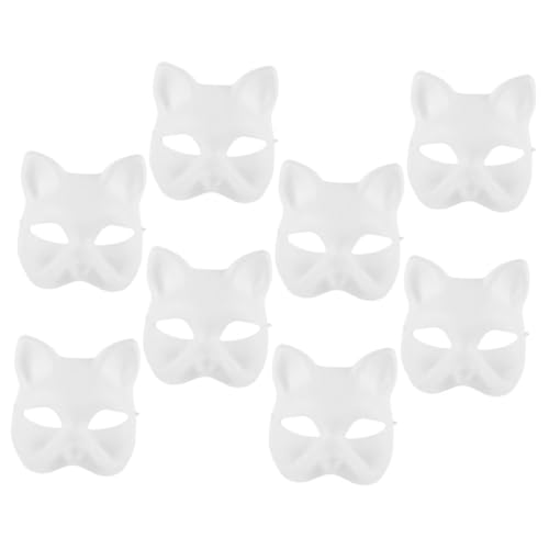 TEMPNAP 7 Stück Maske Kostüm-requisite, Partyzubehör Papier Weiß TEMPNAP 7 Stück Maske Kostüm-requisite, Partyzubehör Papier Weiß von TEMPNAP
