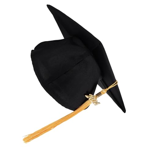 TEMPNAP Graduation Cap Unisex Mit Goldener Quaste Eleganter Abschluss Hut Für Bachelor Und Doktoranden Für Graduation Zeremonien von TEMPNAP