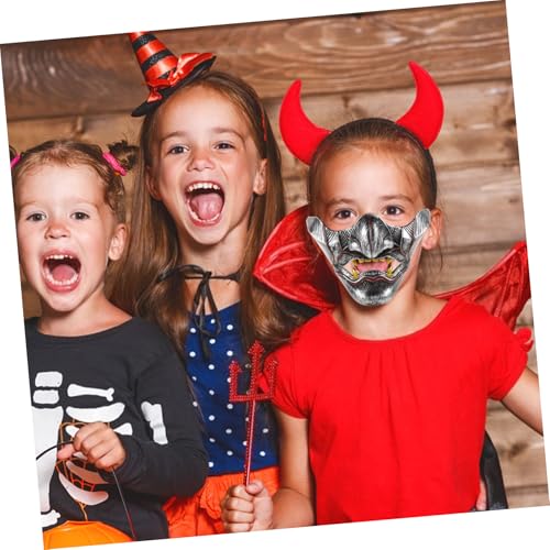 TEMPNAP Halbgesichts Samurai Maske Prajna Dämonenmaske aus Kunststoff für Halloween Cosplay Kostümparty Langlebig und Komfortabel für Erwachsene und Themenveranstaltungen TEMPNAP Halbgesichts Samurai Maske Prajna Dämonenmaske aus Kunststoff für Halloween Cosplay Kostümparty Langlebig und Komfortabel für Erwachsene und Themenveranstaltungen von TEMPNAP