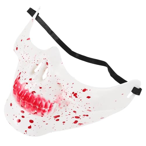 TEMPNAP Halloween -masken -schädel -skelettmaske Mit Blut Bemaltem Halb Gesichtsschutzmaskerade Maske Für Halloween -partys Kostüm Cosplay Masquerade Party TEMPNAP Halloween -masken -schädel -skelettmaske Mit Blut Bemaltem Halb Gesichtsschutzmaskerade Maske Für Halloween -partys Kostüm Cosplay Masquerade Party von TEMPNAP