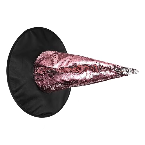 TEMPNAP Hexen Hut Erwachsene Halloween-kopfschmuck Kopfschmuck Quaste Dekorationen Maskerade Böse Hexenhut Bejewel Cool Bunt Hexenmütze Spitz Palast Cosplay Stoff von TEMPNAP