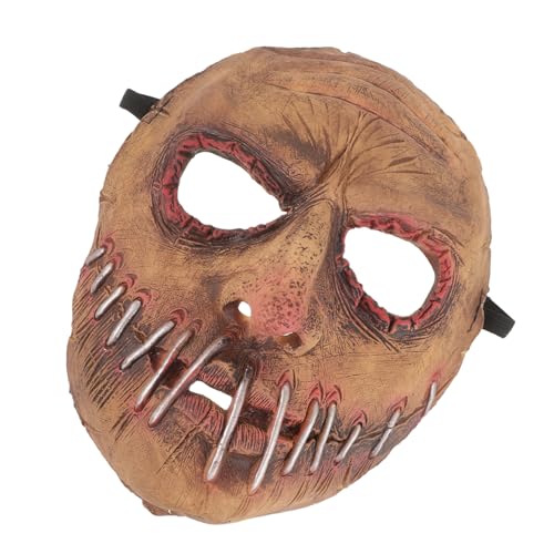 TEMPNAP Horrormaske Gruselige Masken Für Erwachsene Geister Gruselige Halloweenkostüme Kopf Realistischer Sensenmann Cosplay Requisite Gesichtsmaske N Masken von TEMPNAP