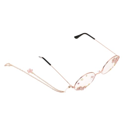 TEMPNAP Kawaii Brille Mit Kette Niedliche Runde Sonnenbrille Cosplay-zubehör Modische Accessoires Für Strandpartys Wahl Für Festivals Und Kreative Kostüme TEMPNAP Kawaii Brille Mit Kette Niedliche Runde Sonnenbrille Cosplay-zubehör Modische Accessoires Für Strandpartys Wahl Für Festivals Und Kreative Kostüme von TEMPNAP
