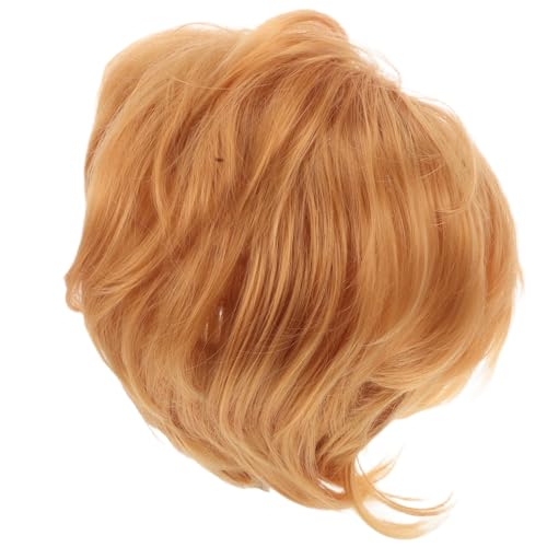 TEMPNAP Realistische Goldene Kurze Perücke Für Herren Gelbe Kurze Perücke Männliche Lace-Front-perücke 80er-Jahre-haarperücke Cosplay-perücke Bequeme Passform von TEMPNAP