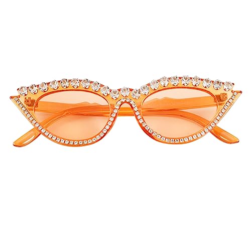 TEMPNAP Retro Cat Eye polarisierte damen Gläser Punk-Brille aus Metall klobige lustige Brille frauen brillen Coole Orange von TEMPNAP