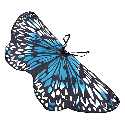 TEMPNAP Strandtuch Schmetterling Für Geburtstagsflügel Party Mädchen Umhang Schals Strandtuch Flügel Schal Flügel Cape Polyester Blau von TEMPNAP