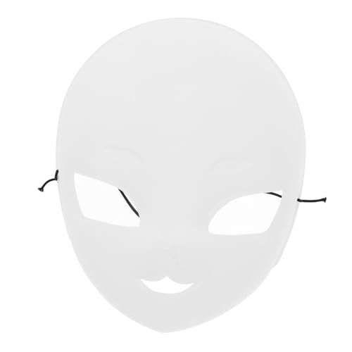 TEMPNAP Unvollendete Blanko-maske, Cosplay, Halloween, Festival, Weiße Maske, Vollgesichts-tanzkostüm-maske von TEMPNAP