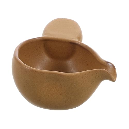 TEMPNAP kaffeetasse teelöffel Teezeremonie Teeschale chinesische traditionelle Teetassen Teebrühbecher Matcha-Schale mit Ausgießer japanische teetassen Lose Blatt Tee Tasse Keramik Brown von TEMPNAP
