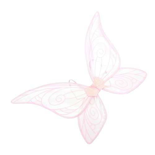 TEMPNAP schmetterlingsflügel cosplay Feenflügel für Erwachsene Feenflügel für Mädchen Kostüme Weihnachten Feenflügel Party-Flügel-Stütze Engelsflügel Garn Rosa von TEMPNAP
