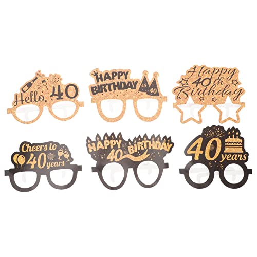 TENDYCOCO Lustige Partybrillen Aus Papier FüR 40. Geburtstag, 6 StüCk, Perfekt Als Fotokabinen-Requisiten Und Dekoration FüR Geburtstagsfeiern TENDYCOCO Lustige Partybrillen Aus Papier FüR 40. Geburtstag, 6 StüCk, Perfekt Als Fotokabinen-Requisiten Und Dekoration FüR Geburtstagsfeiern von TENDYCOCO