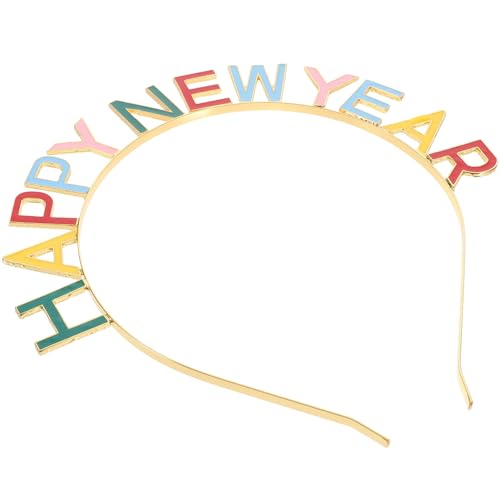 TENDYCOCO Haarschmuck Für Damen Frohes Neues Jahr-Stirnband Party-Stirnband Dekoratives Stirnband Buntes Neujahrs-Stirnband Frauen Stirnband von TENDYCOCO