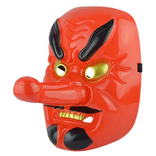 TENDYCOCO Oni-Samurai- Japanische Tengu-Masken Halloween-Kostüm Schreckliche Masken Anime-Kostüm Cosplay-Requisiten Maskerade-Masken Halloween-Partyzubehör von TENDYCOCO