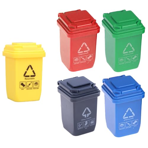 5 Stück Mini Mülltonne,Mülltonne als Zubehör für Wichtel,Müllwagen Spielzeug,Lustiger Mülleimer Spielzeug,Mini Mülleimer für Puppenhaus Möbel,für Wichtel Umzug Wertstofftonne für Wichtelstreiche 5 Stück Mini Mülltonne,Mülltonne als Zubehör für Wichtel,Müllwagen Spielzeug,Lustiger Mülleimer Spielzeug,Mini Mülleimer für Puppenhaus Möbel,für Wichtel Umzug Wertstofftonne für Wichtelstreiche von TENGEE