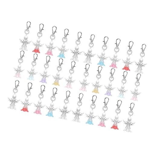 30 Stück Segen-Schlüsselanhänger für Babypartys, Hochzeit, Giveaway, Halter, Perlen, Flügel, Schlüsselanhänger für Lehrer, Engel-Anhänger von TENYELE