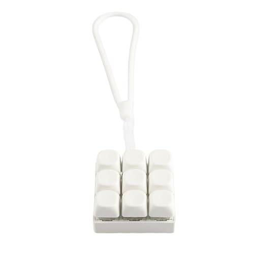 9-Tasten-Tastatur-Klick-Spielzeug, Schlüsselanhänger, mechanische Schalter, Tester für Training und Reisebegleiter von TENYELE