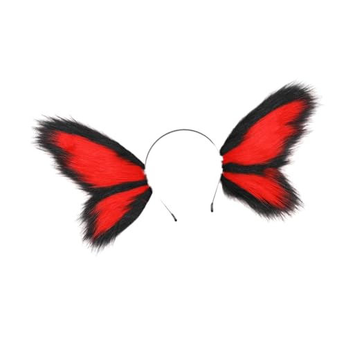 TENYELE Tier Cosplay Kostüm Schmetterling Stirnband Tier Ohren Haarband Stirnbänder Cosplay Halloween Party Kostüme Zubehör von TENYELE